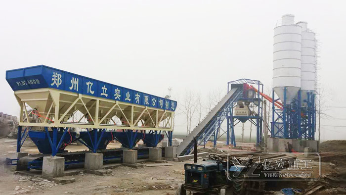 HZS60混凝土攪拌站設(shè)備生產(chǎn)現(xiàn)場實拍