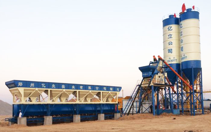 混凝土攪拌站用戶生產(chǎn)現(xiàn)場實(shí)拍 用戶比了好幾個廠家  還是選擇了億立