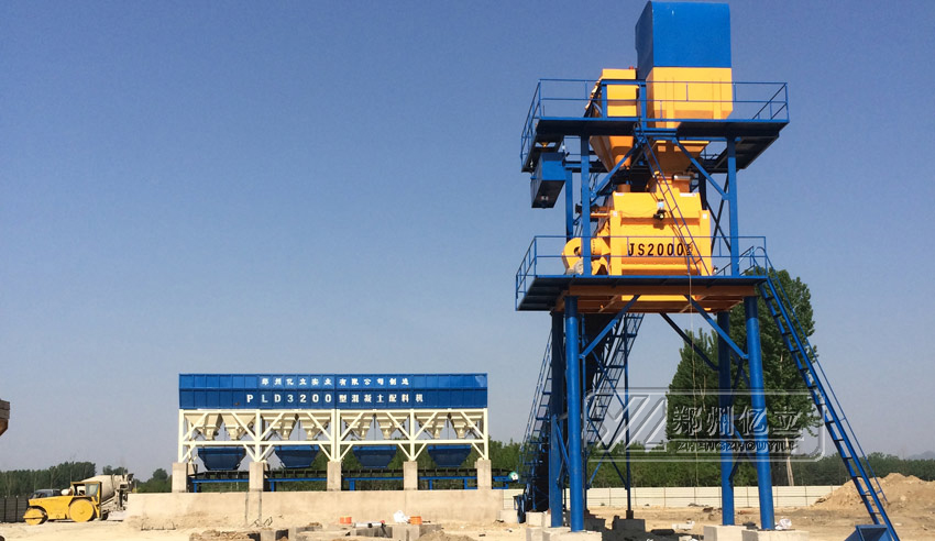 JS混凝土攪拌主機用戶案例現場